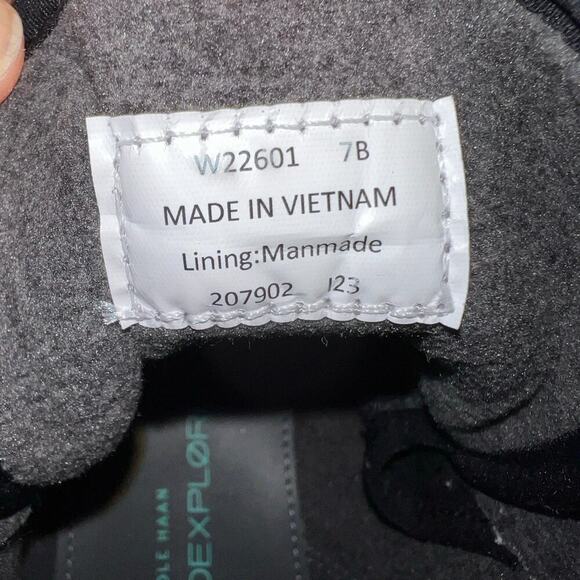 Cole Haan ZeroGrand Grand Explore Waterproof City Lace-Up Wedge Boot US 7 Black - Picture 10 of 10